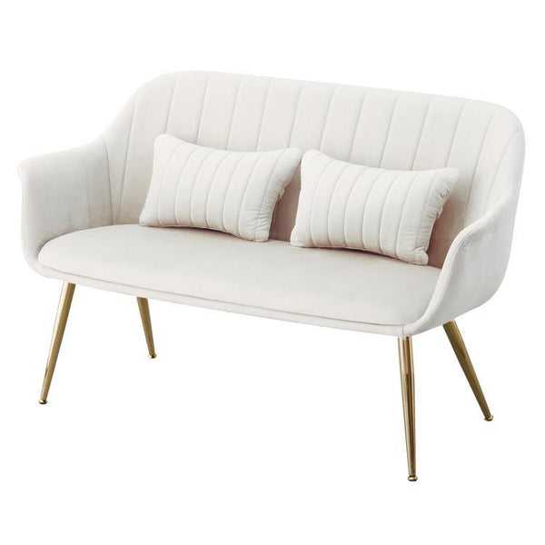 ASHEL jelly bench 2 seater sofa milk tea white