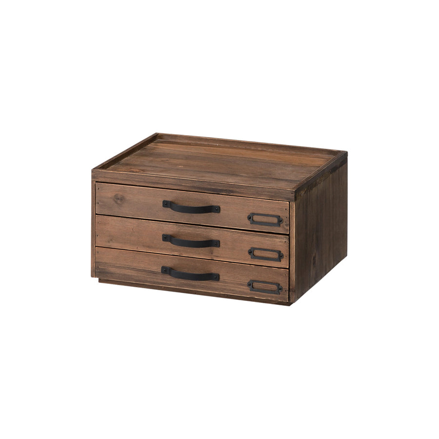 ドキュメントチェスト 3D ブラウン