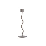 Curved Candleholder 23cm Taupe