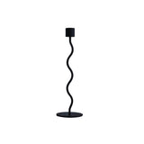 Curved Candleholder 23cm Black