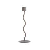 Curved Candleholder 26cm Taupe