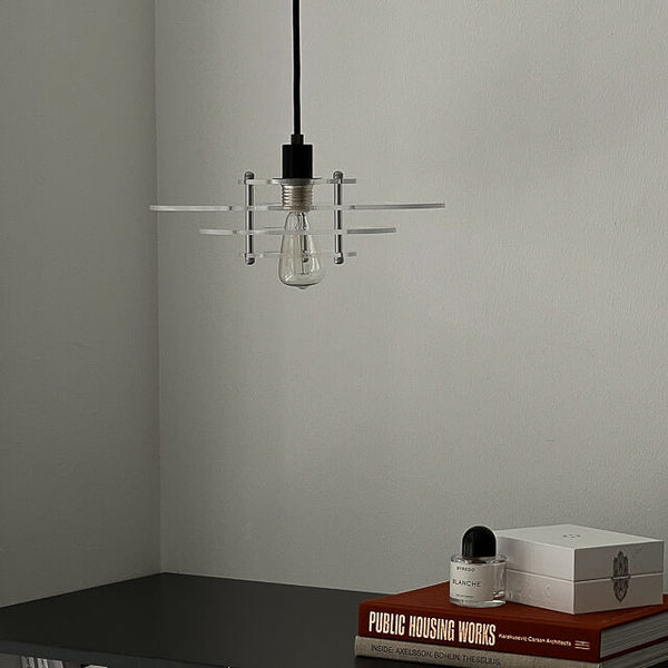 Clear Flat Layer Shade Medium Pendant Light, E17 Base