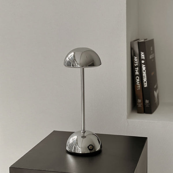 USB silver table lamp, touch type, cordless