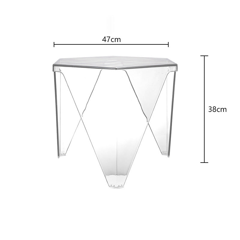 Clear side table