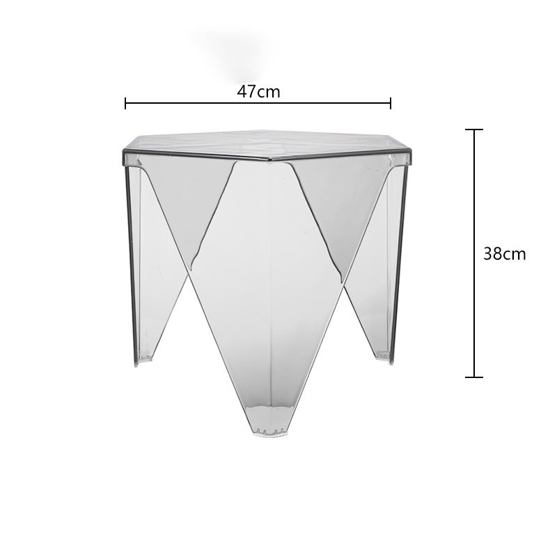 Clear side table