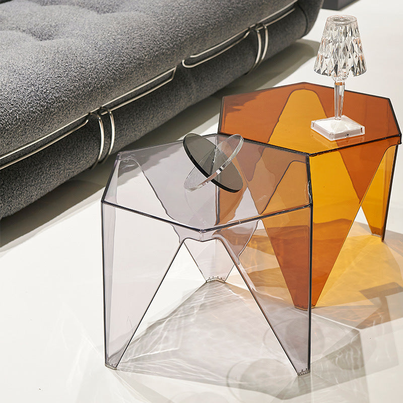 Clear side table