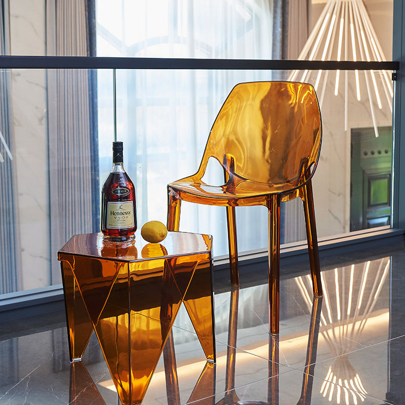 Clear side table