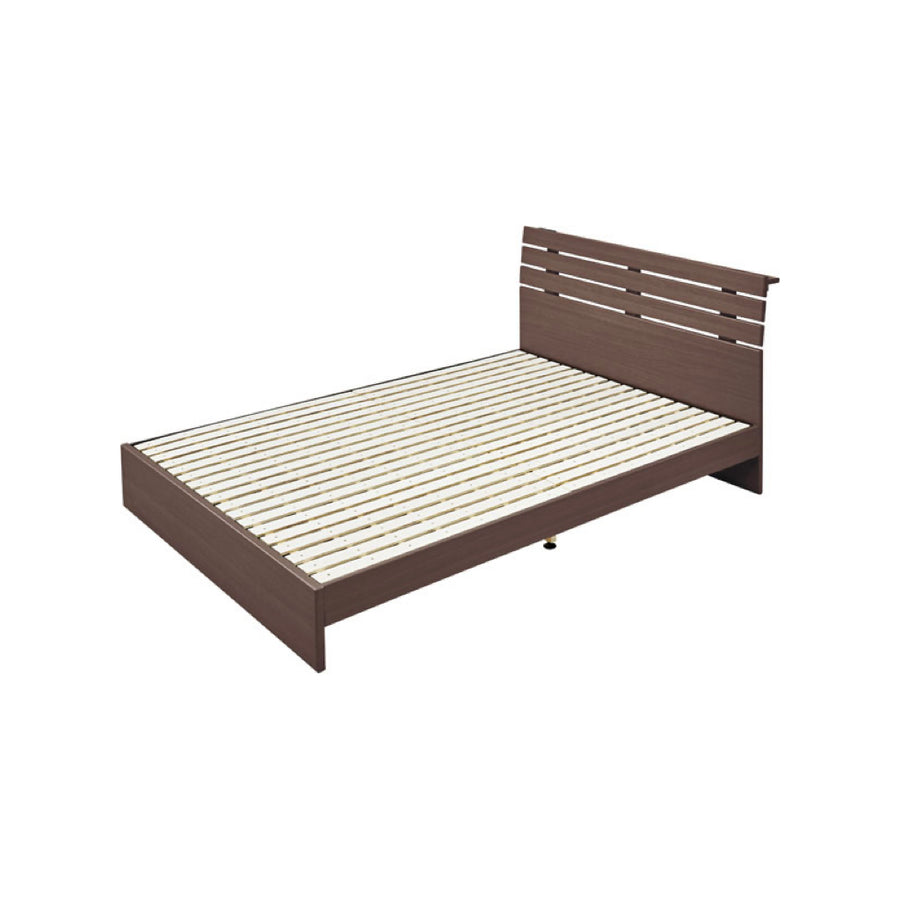 ダブルベッド ブラウン