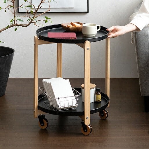 porone side table, side wagon with casters