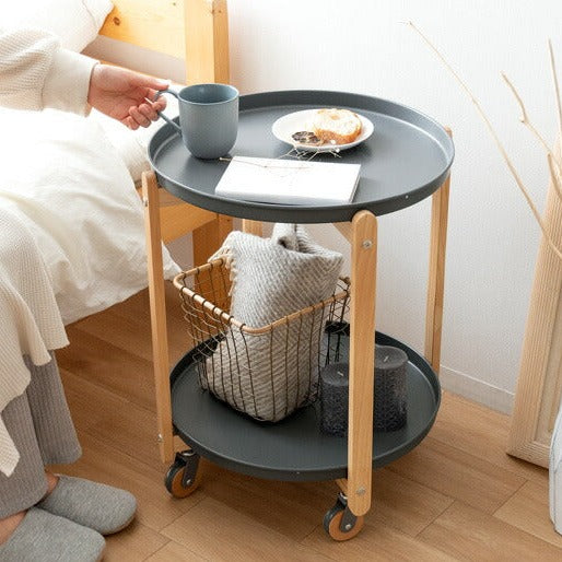 porone side table, side wagon with casters