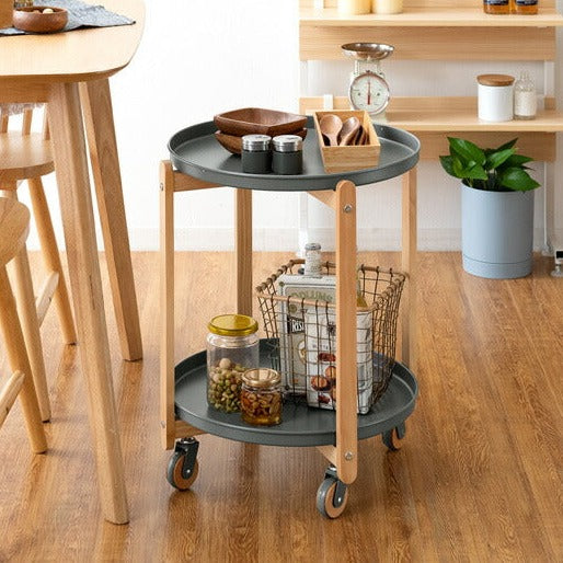 porone side table, side wagon with casters