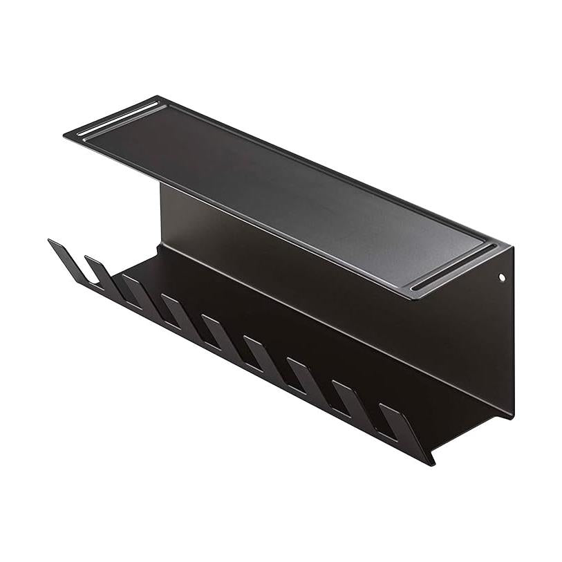 Tower Under Desk Power Strip Storage Rack, Black, Tidy and Easy to Install