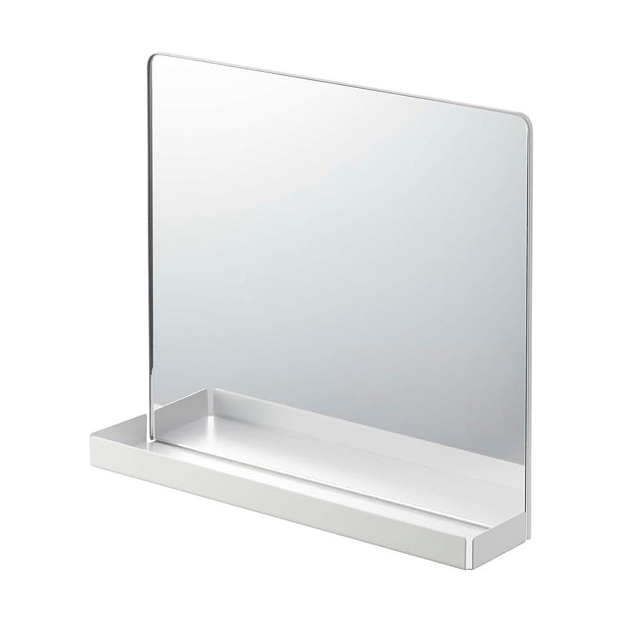 tower Magnetic Mirror &amp; Storage Rack, White, Entryway Mirror, Easy Installation, Tray, Hooks Included