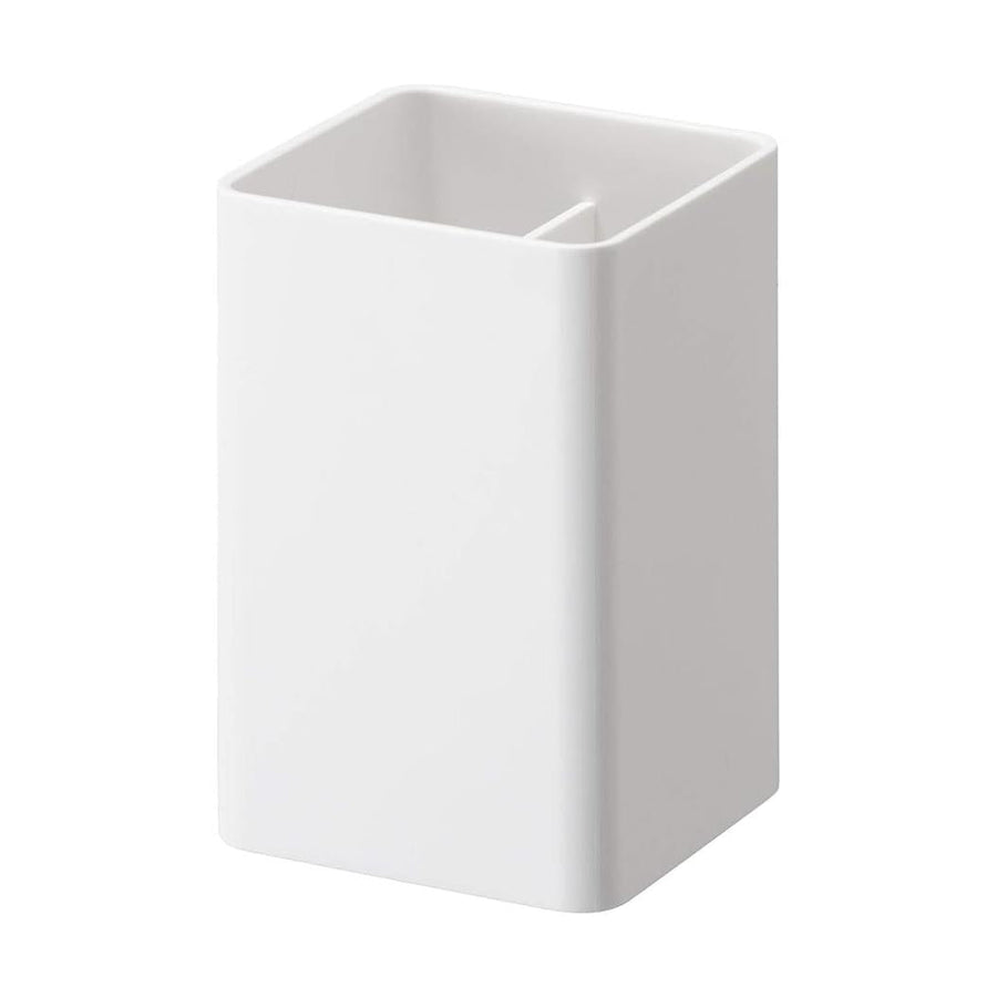 tower Magnetic Storage Box, Square, White, Small Item Storage, Dividers, Hooks Included