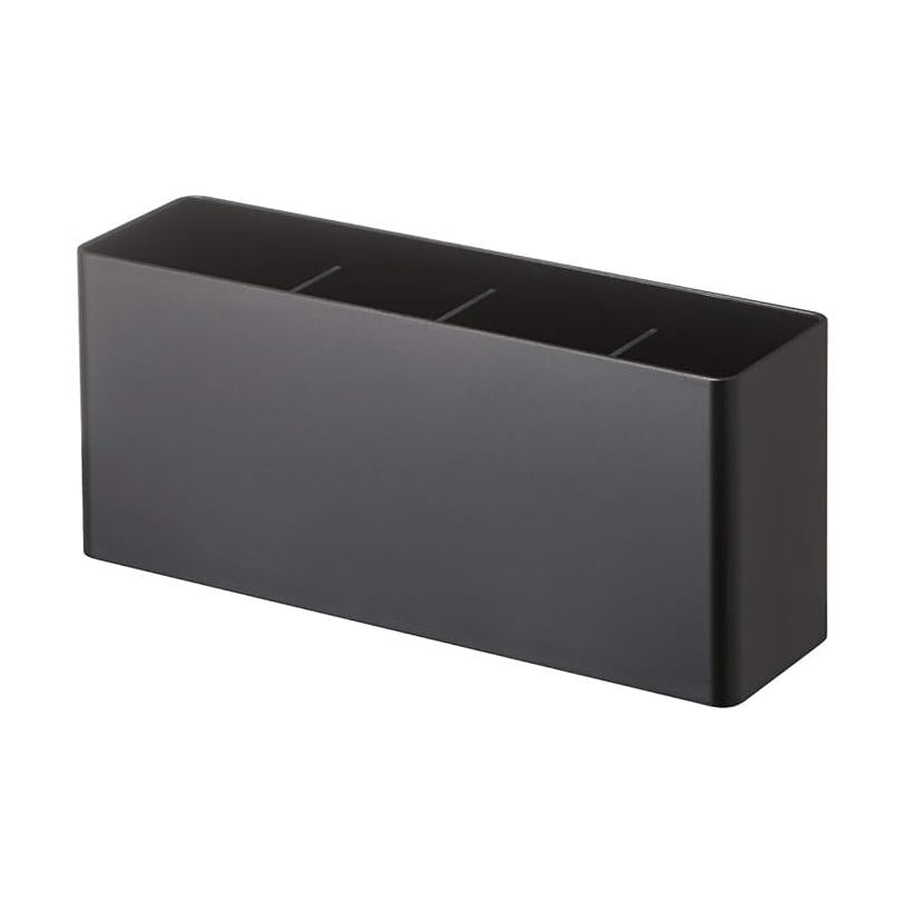 tower magnetic storage box, wide, black, for small items, with dividers and hooks