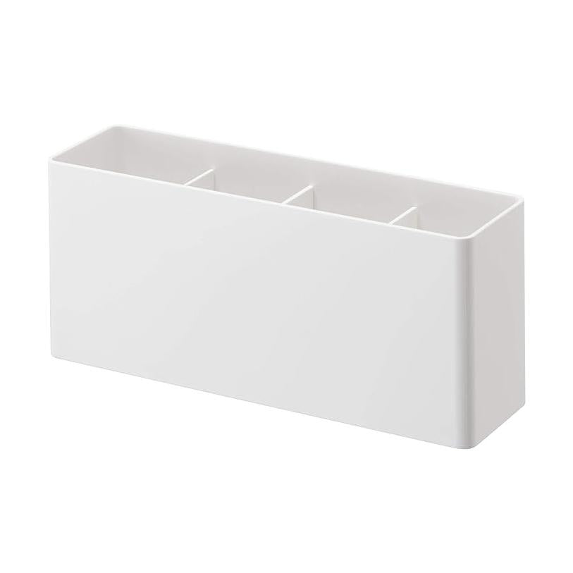 tower magnetic storage box, wide, white, for small items, with dividers and hooks