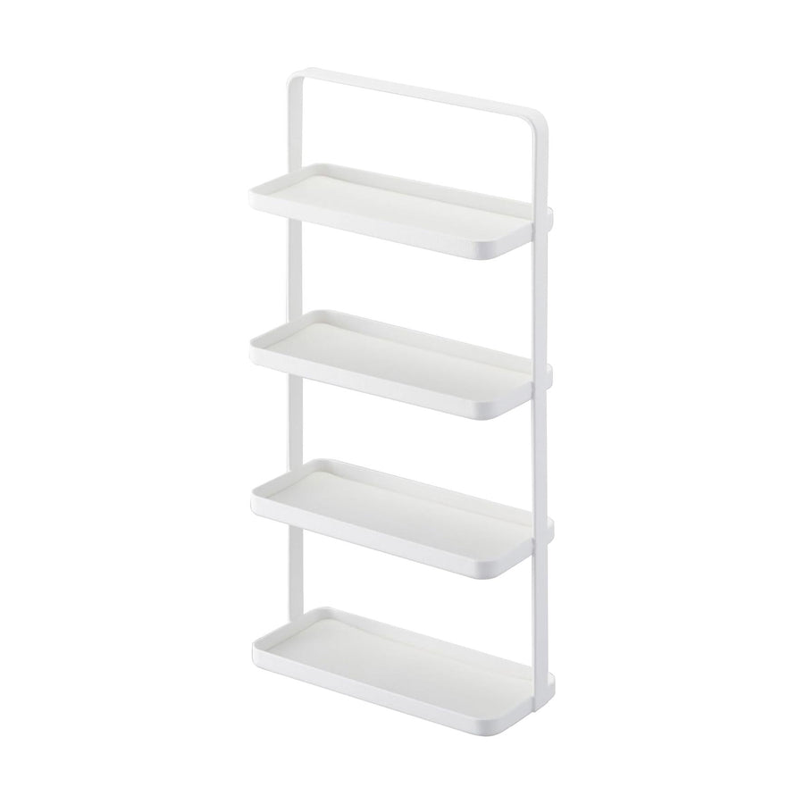 Tower Glasses &amp; Accessory Tray, 4 Tiers, White, Accessory Storage, Small Item Storage