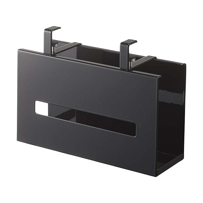 tower Under-shelf paper box holder, black, floating storage, tissue case