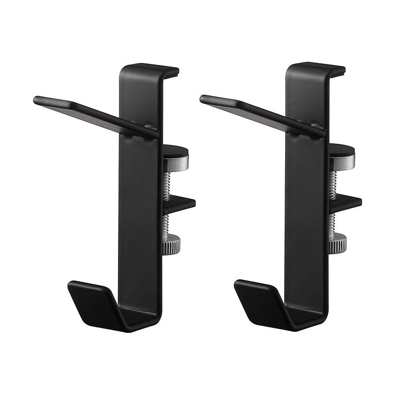 tower Indoor Clothes Drying Hooks, Set of 2, Black, Hangs on Lintel, Screw Fixation, Laundry, Clothes Drying