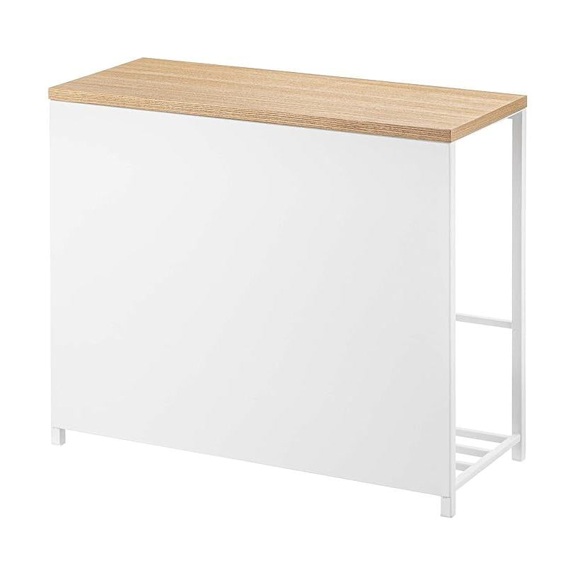 Tower Entrance Bench with Storage, White, Entrance, Rack, Storage