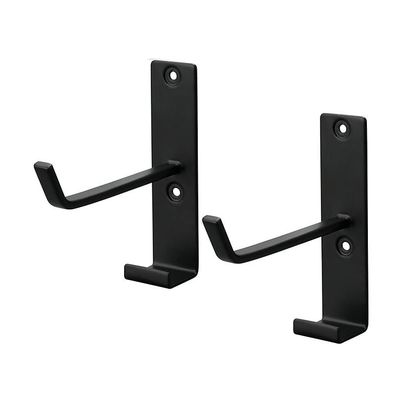 Tower Wall Yoga Mat Hanger for Plasterboard Walls, with Hooks, Black, Training Mat Storage, Hole Marks Not Visible