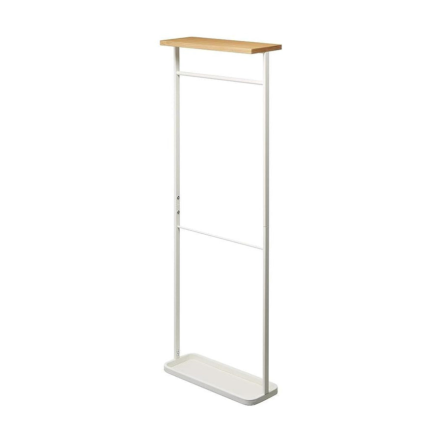 tower Umbrella stand with hanging top, white, can store folding umbrellas, with a top for placing small items, with hooks