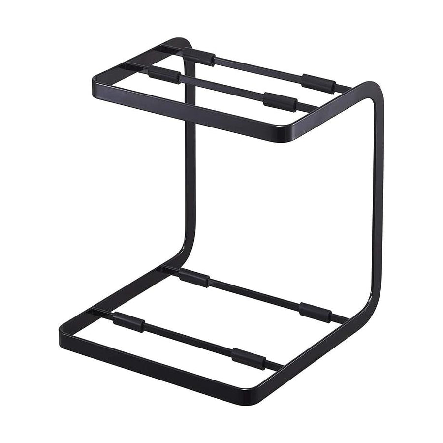 Tower 2-tier pot stand, black, with cushion to prevent pots from slipping, and hooks