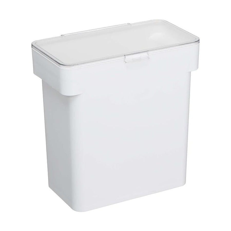 Tower Airtight Bag Rice Container 5kg with Measuring Cup, White, Slim, Under Sink, with Handle