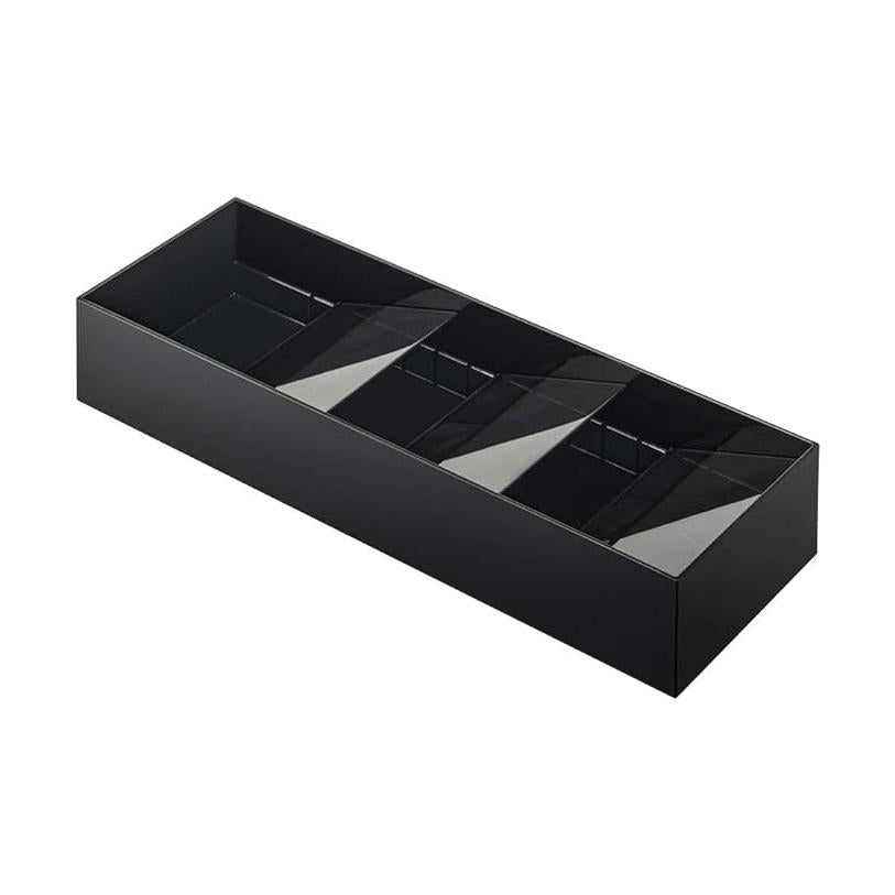 Tower 3D Diagonal Cutlery Case, Black, Easy to Remove, Diagonal Dividers