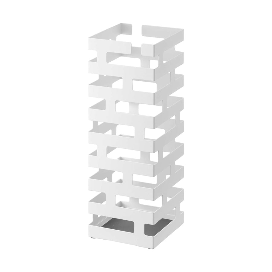 Umbrella stand, brick, white, can also store folding umbrellas