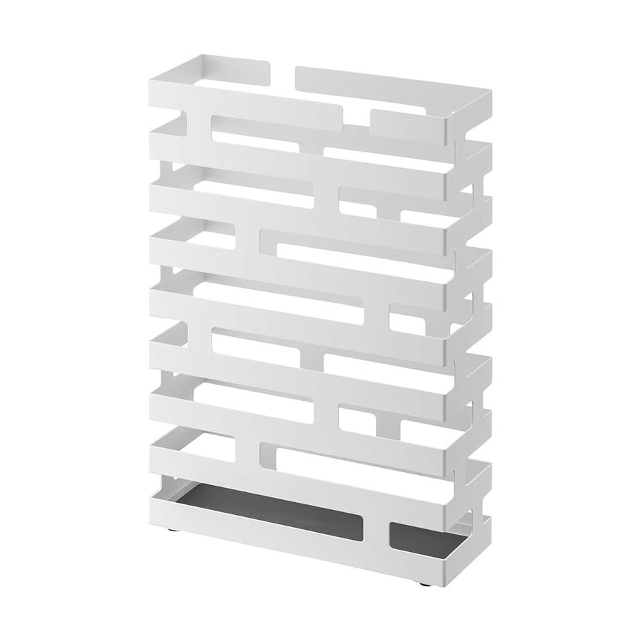 Wide White Brick Umbrella Stand Can also store folding umbrellas