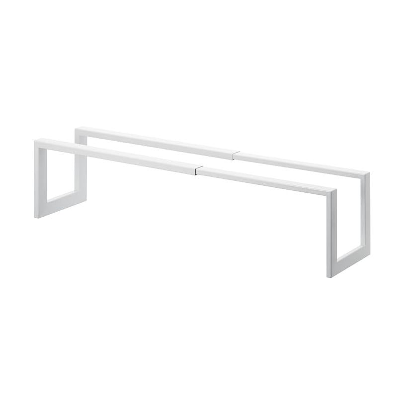 Extendable Shoe Rack, Line, 1 Tier, White