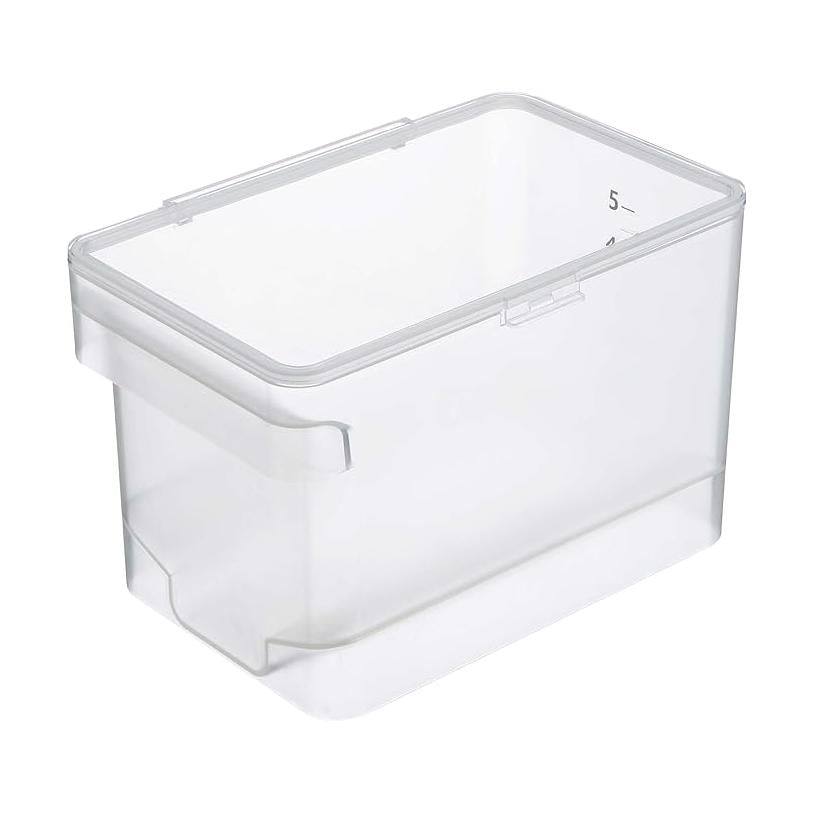 PLATE Rice Container, Airtight, Under-Sink Rice Container, 5kg, Measuring Cup Included, Clear