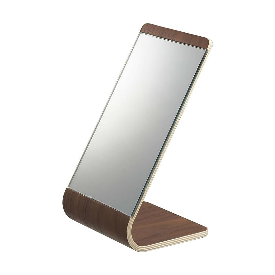 RIN Stand Mirror, Brown, Tabletop Mirror, Wooden