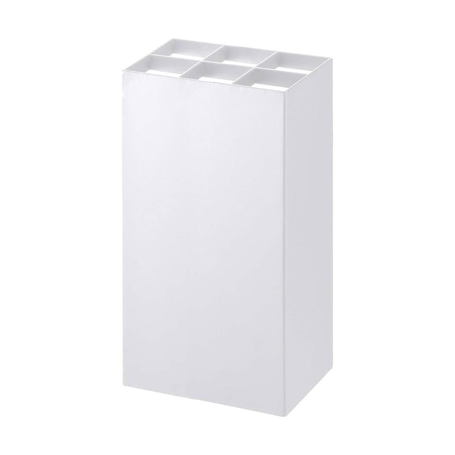 Smart Umbrella Stand for 6 Umbrellas, White, Square Umbrella Stand, Can Store Folding Umbrellas