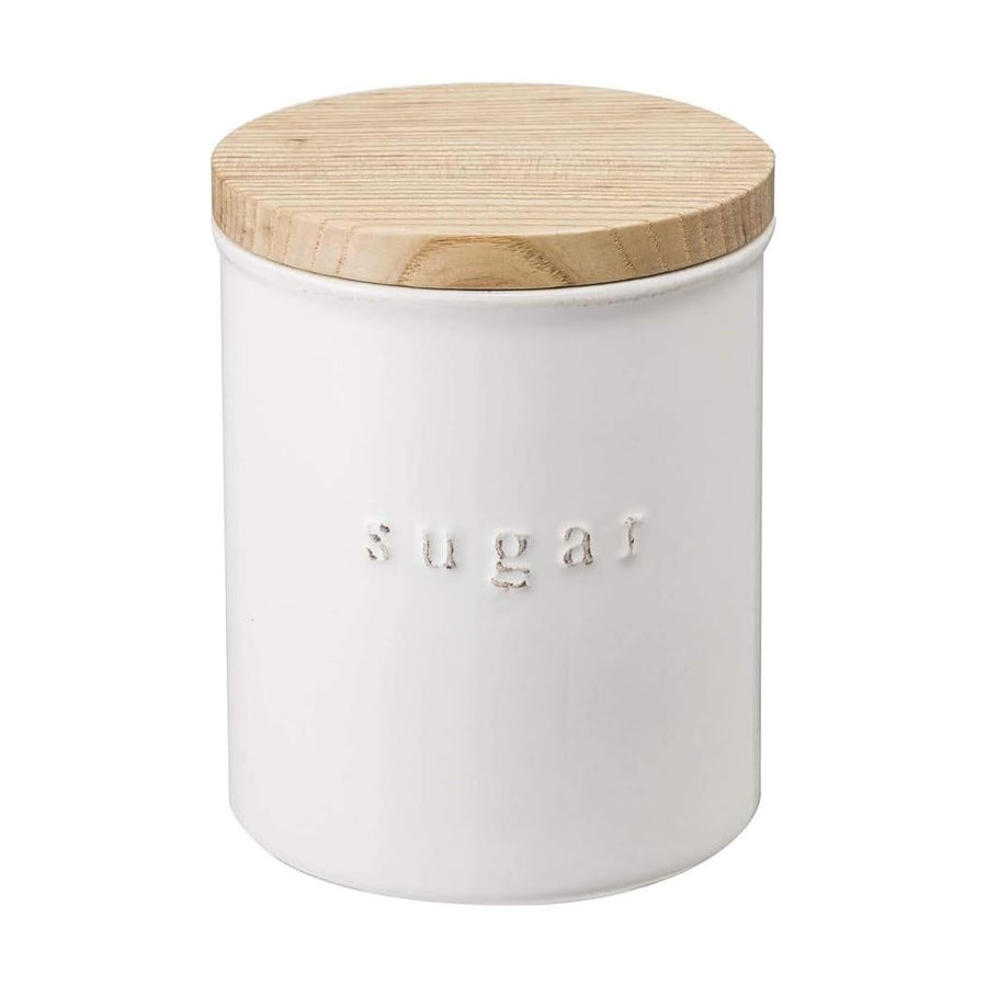 tosca storage container, ceramic canister, sugar, white