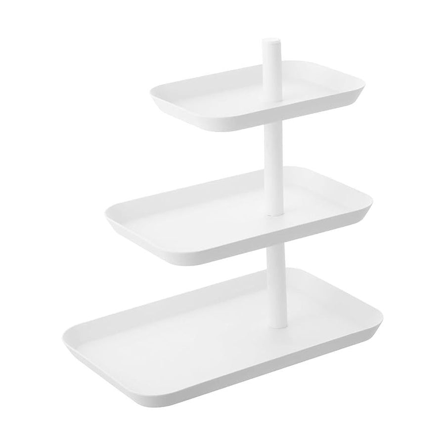 tower accessories 3-tier tray white accessory storage