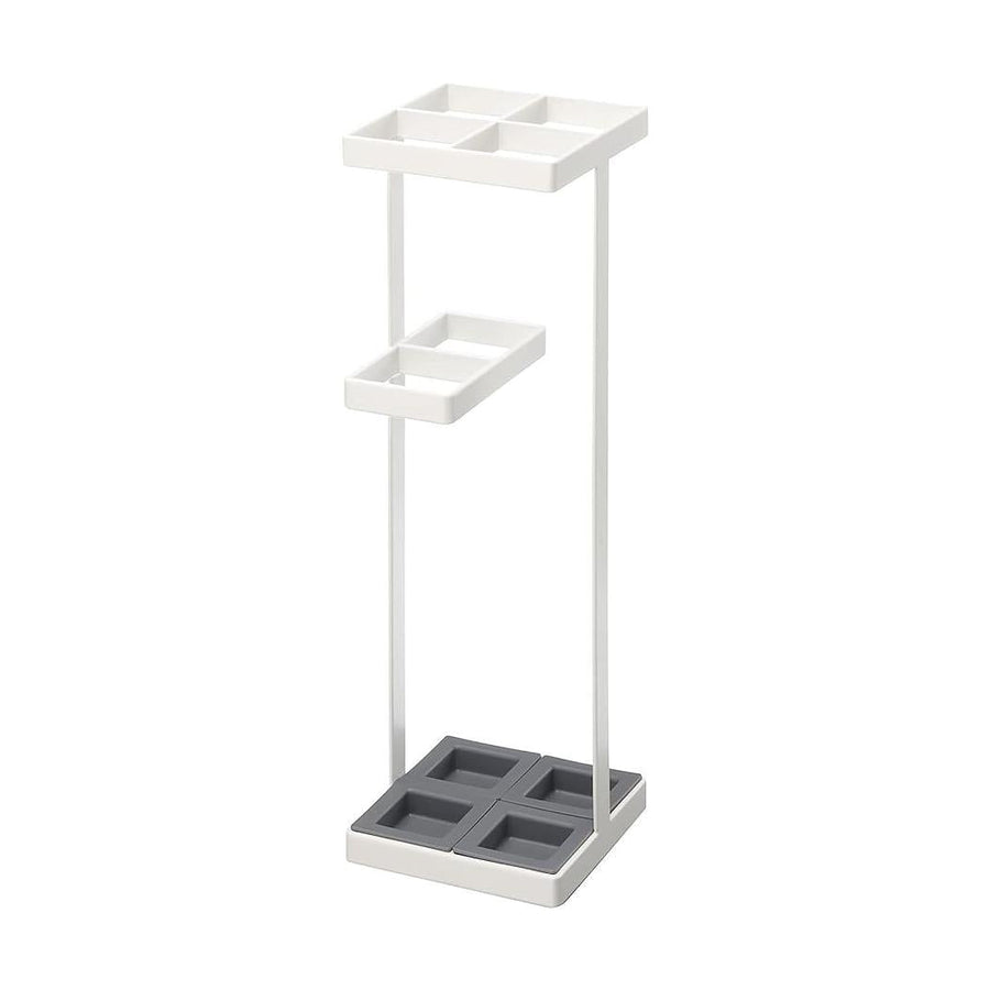 tower umbrella stand, white, slim, for storing folding umbrellas