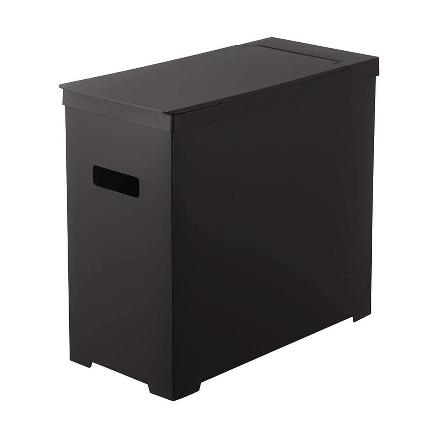 Tower Under-sink Trash Can with Lid, Black, Foldable and Portable