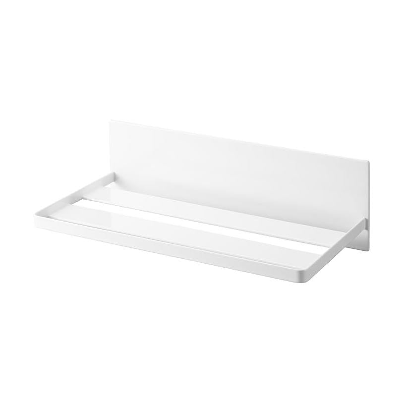 MIST Magnetic Bathroom Bath Towel Shelf, White, Wall Storage, Towel Storage, Storage Shelf with Hooks