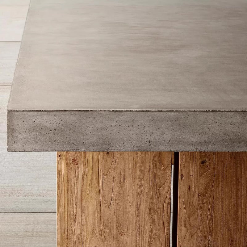 Concrete dining table