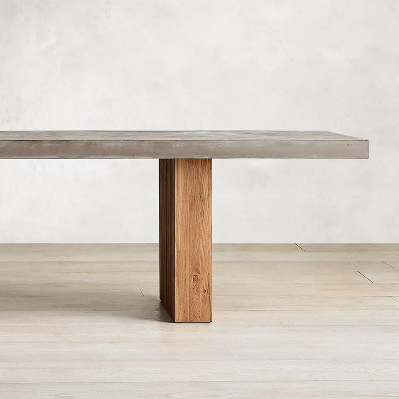 Concrete dining table