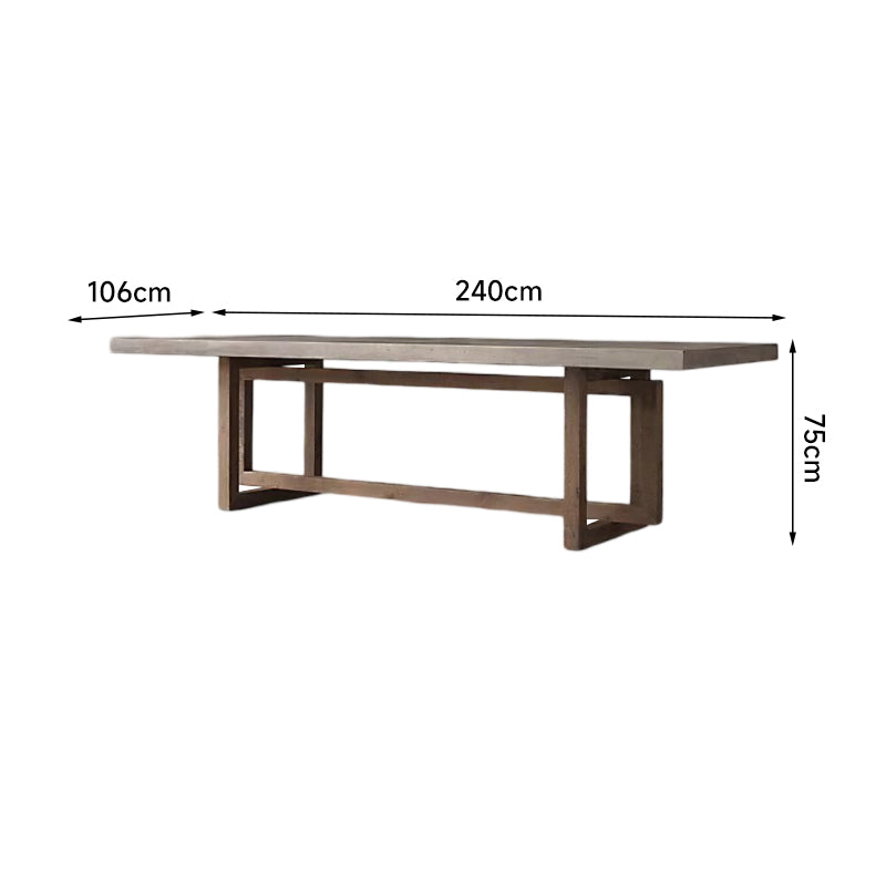 Concrete Long Dining Table