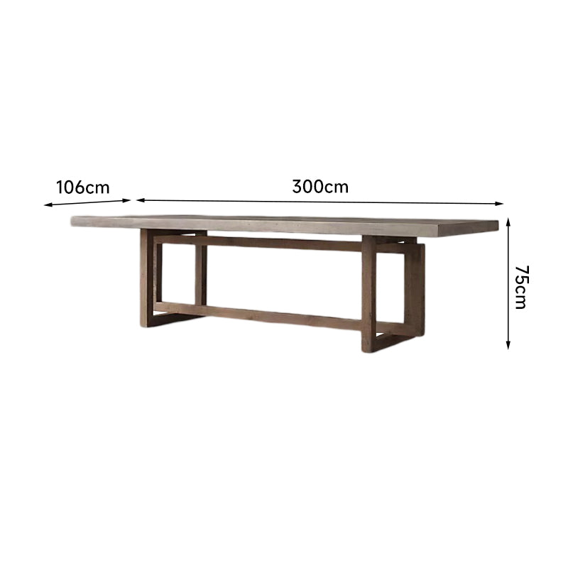 Concrete Long Dining Table
