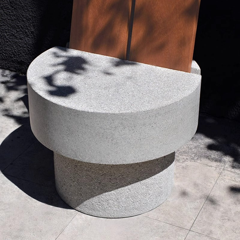 Natural wood concrete chair