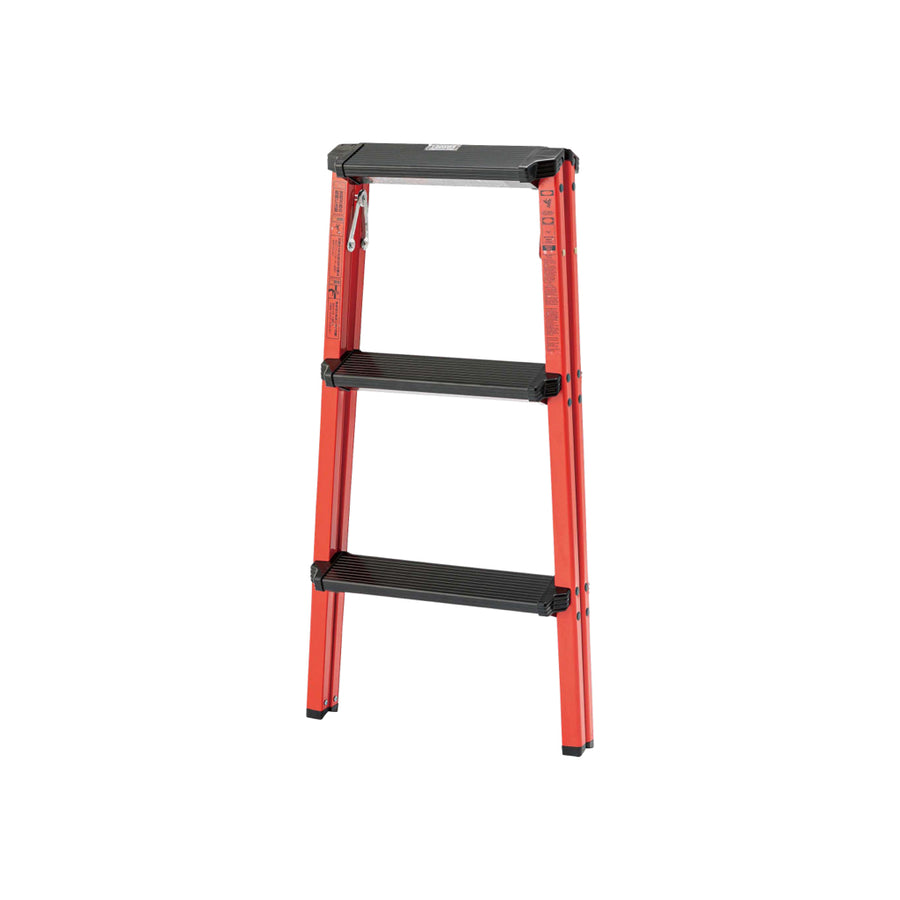 ステップスツール3段 レッド