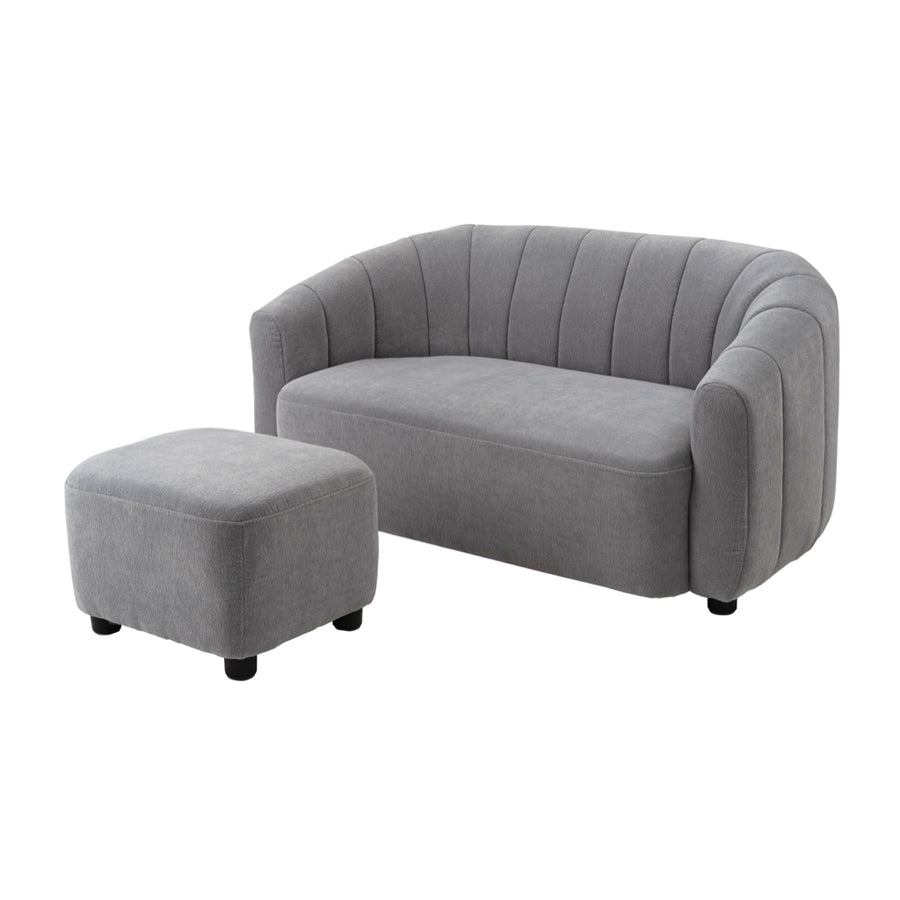 ソファ＆オットマン グレー