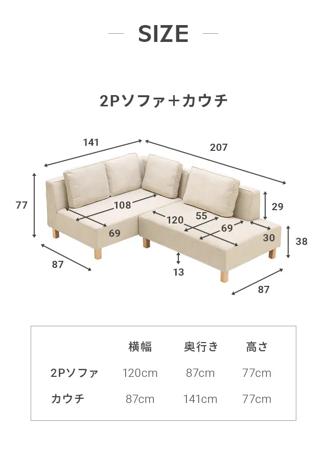 カウチソファセット 選べる4タイプ