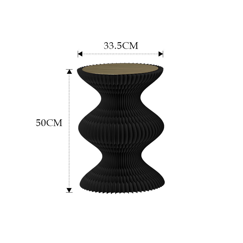 Black Kraft Paper Design Side Table