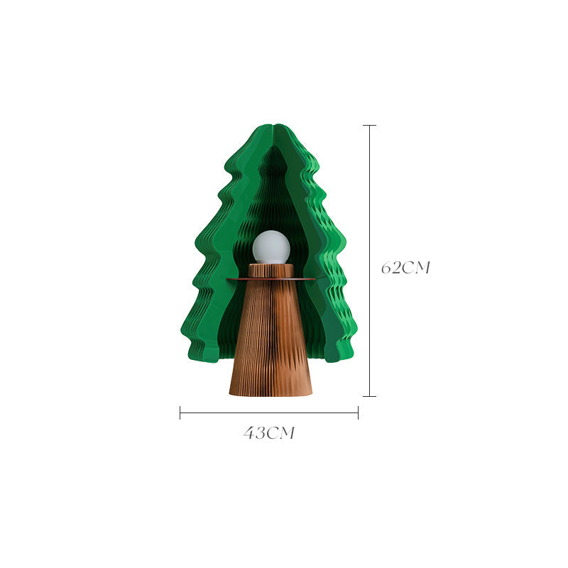 ライト付き紙製クリスマスツリー